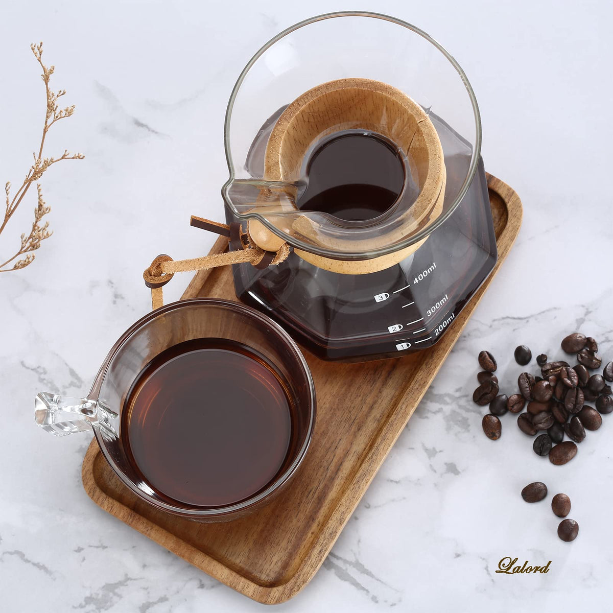 Lalord chic wooden collar adds a modern, artisanal touch to coffee.