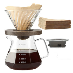 Lalord pour-over coffee maker with glass carafe for clean, aromatic brews.