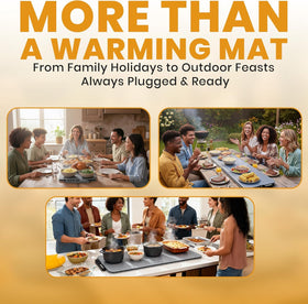 Lalush'e heat isolation pad protects surfaces while warming food