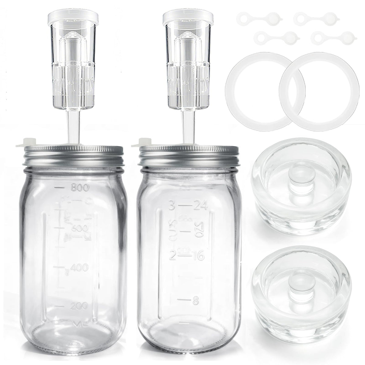 Lalvam 32oz mason jar for fermentation, ideal for homemade sauerkraut.