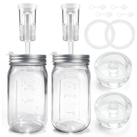 Lalvam 32oz mason jar for fermentation, ideal for homemade sauerkraut.