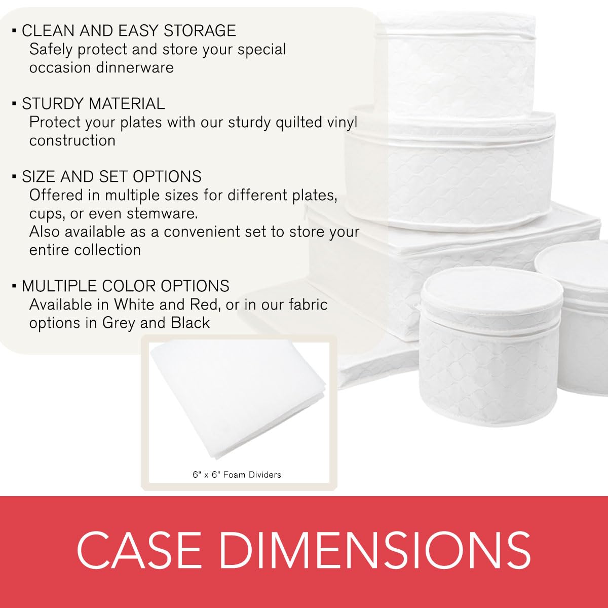 LAMINET 44 foam dividers protect every plate for safe, tidy stacking.