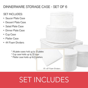 LAMINET platter case in white shields serving platters from dust and scratches.