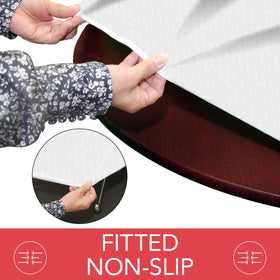 LAMINET waterproof vinyl surface visible on round table pad
