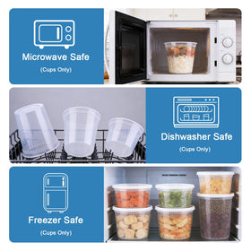Lamosi clear lids and bodies let you see contents at a glance