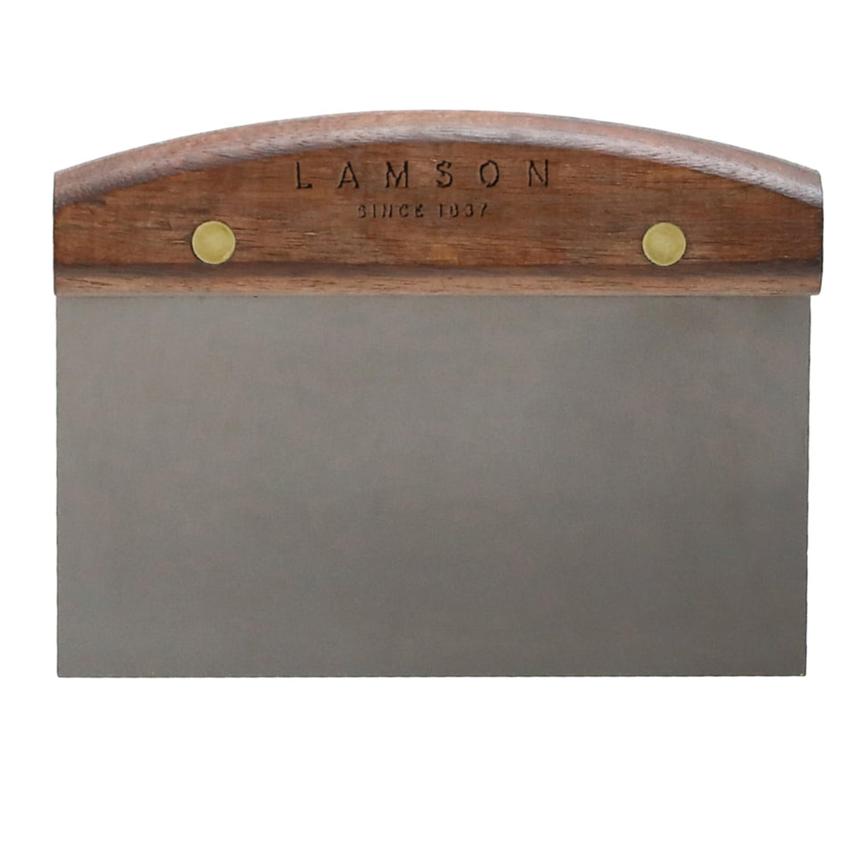 Lamson bench scraper 3x6 blade for precise dough handling.
