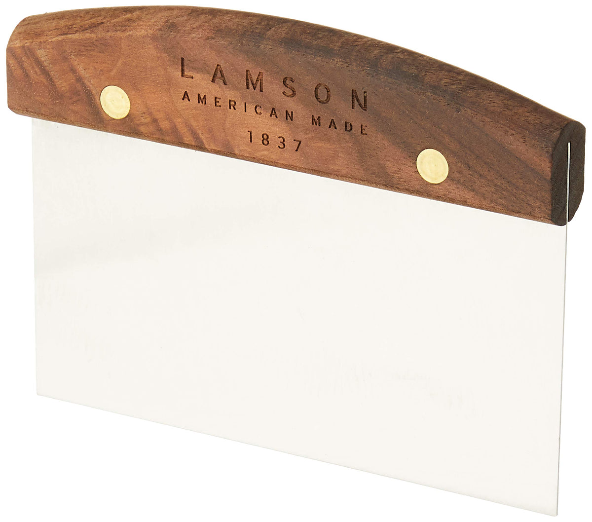 Lamson ergonomic walnut handle scraper designed for comfort.