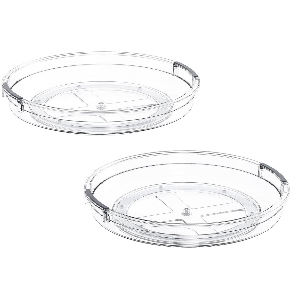 LAMU acrylic easy-clean lazy susan, wipe with warm soap for long-lasting clarity.