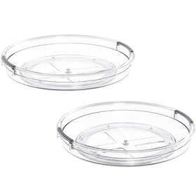 LAMU acrylic easy-clean lazy susan, wipe with warm soap for long-lasting clarity.