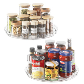 LAMU 2-pack lazy Susan with 9.25-inch turntables for easy reach in deep cabinets.