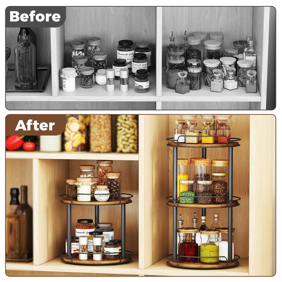 LAMU versatile organizer fits cabinets, counters, pantry, and bath