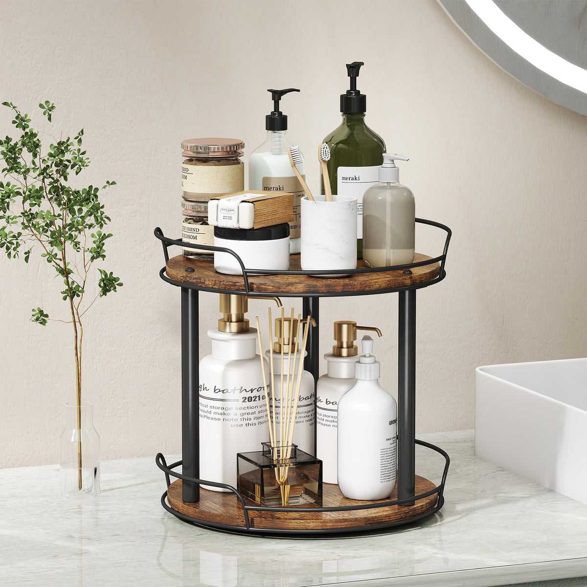 LAMU durable two-tier kitchen storage for everyday use