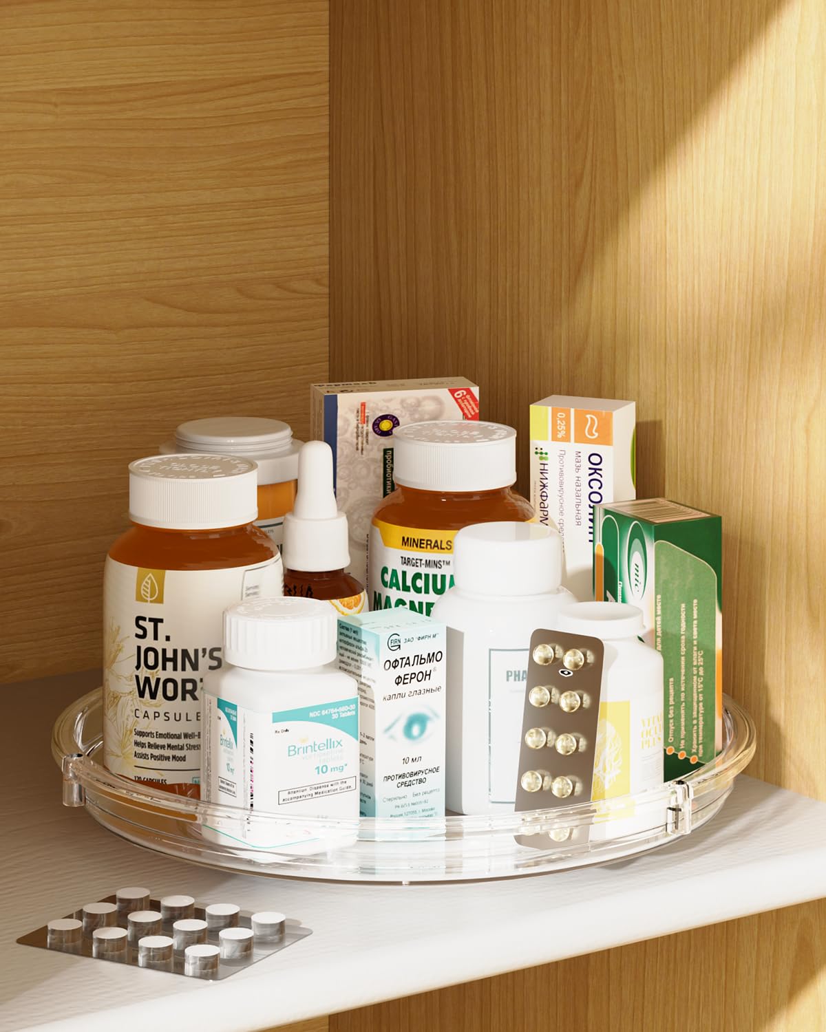 Easy-to-clean lazy Susan with warm soapy water for lasting shine.
