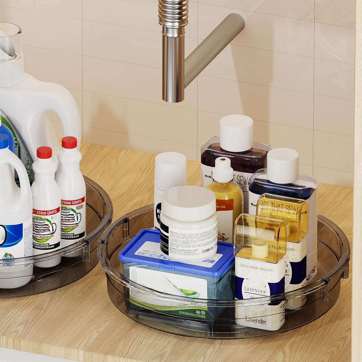LAMU kitchen-counter organization reduces clutter with smart space use
