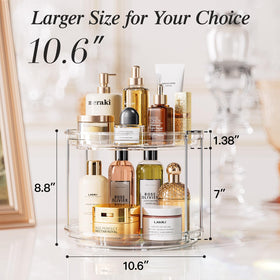 LAMU large-capacity cabinet organizer ideal for bathroom counters and shelves.