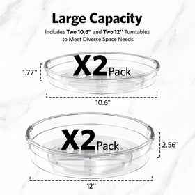 LAMU BPA-free clear lazy susan keeps food-safe and visually unobtrusive