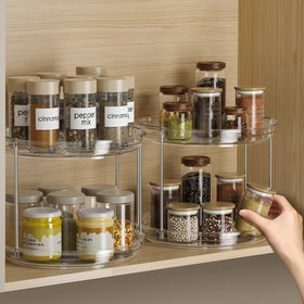 LAMU versatile organizer suitable for kitchen, bathroom, and medicine cabinet.