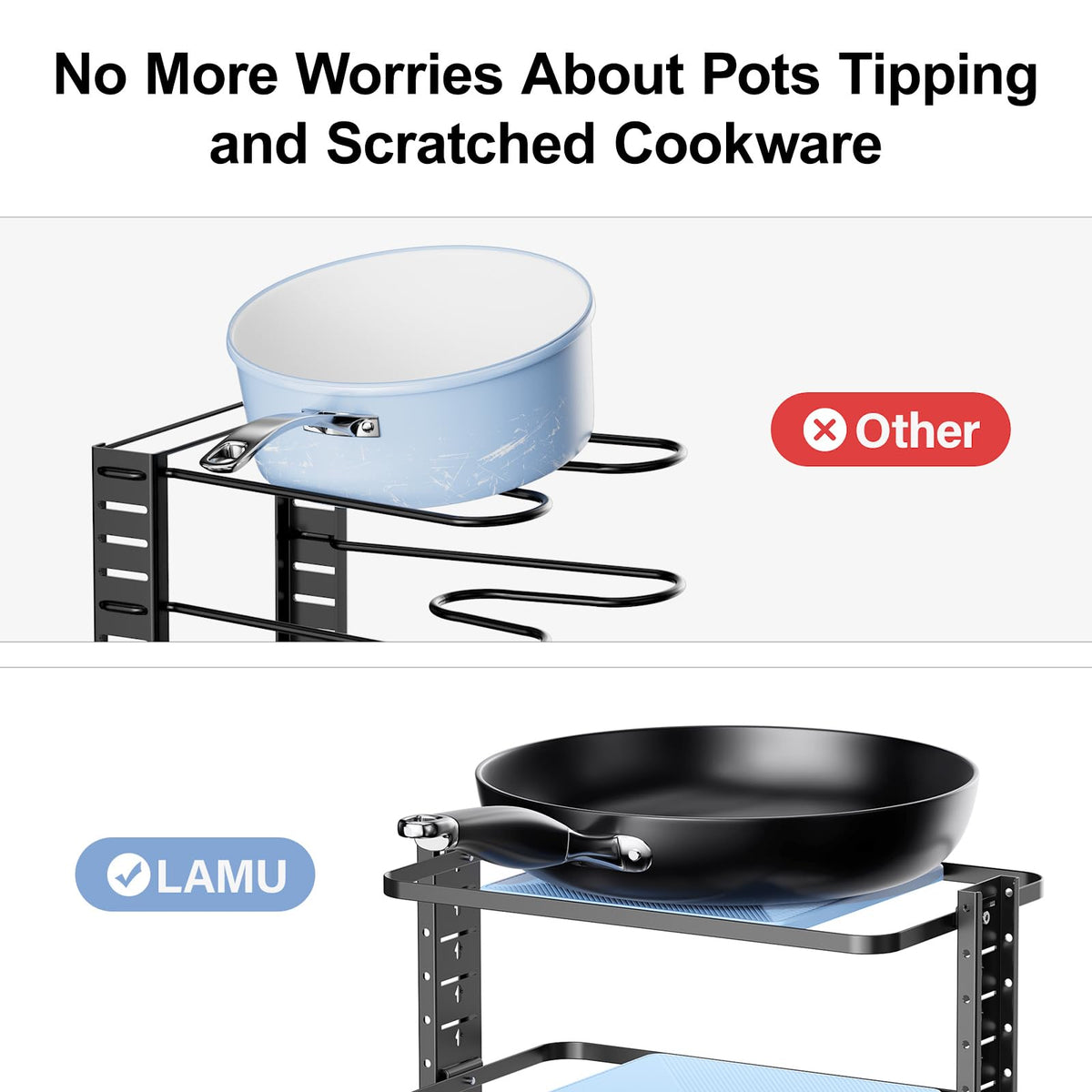 LAMU heavy-duty iron build supports heavy cookware safely