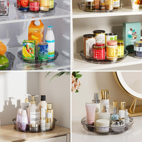 LAMU raised-edge lazy susan prevents items from falling during rotation