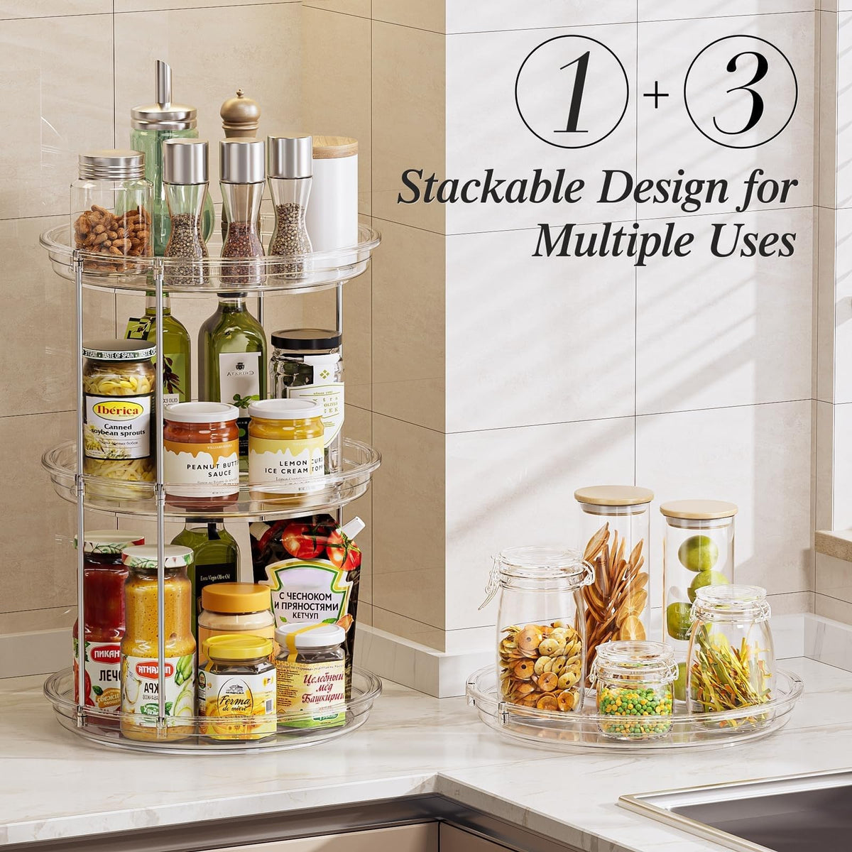 LAMU raised edge prevents items from tipping off the edge.