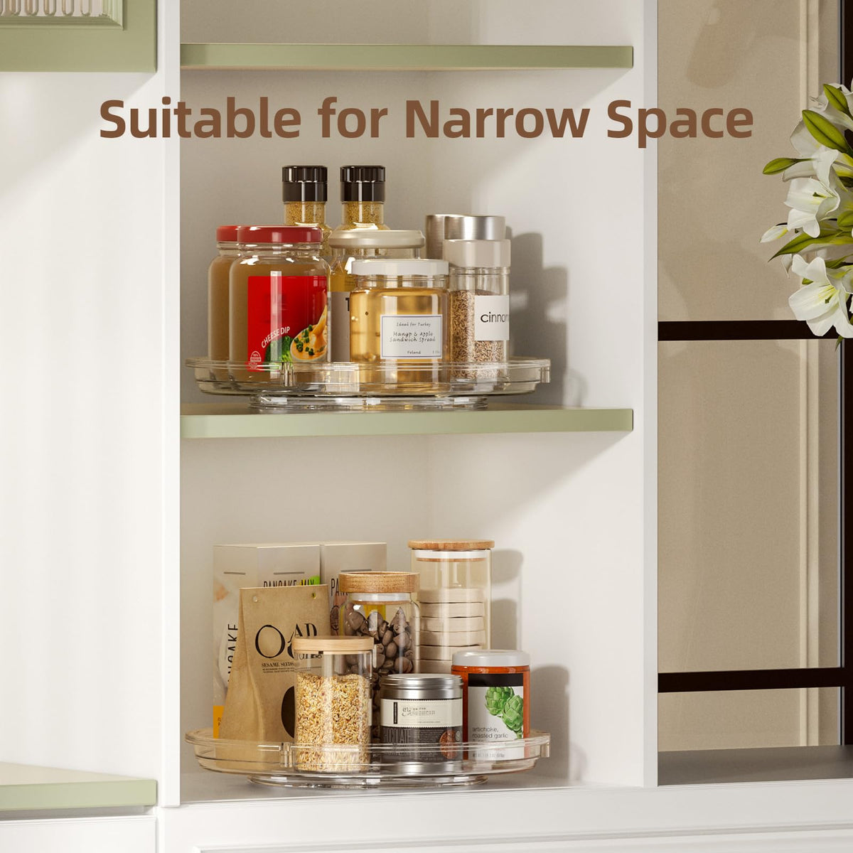 LAMU refrigerator and cabinet organizer suitable for spices.
