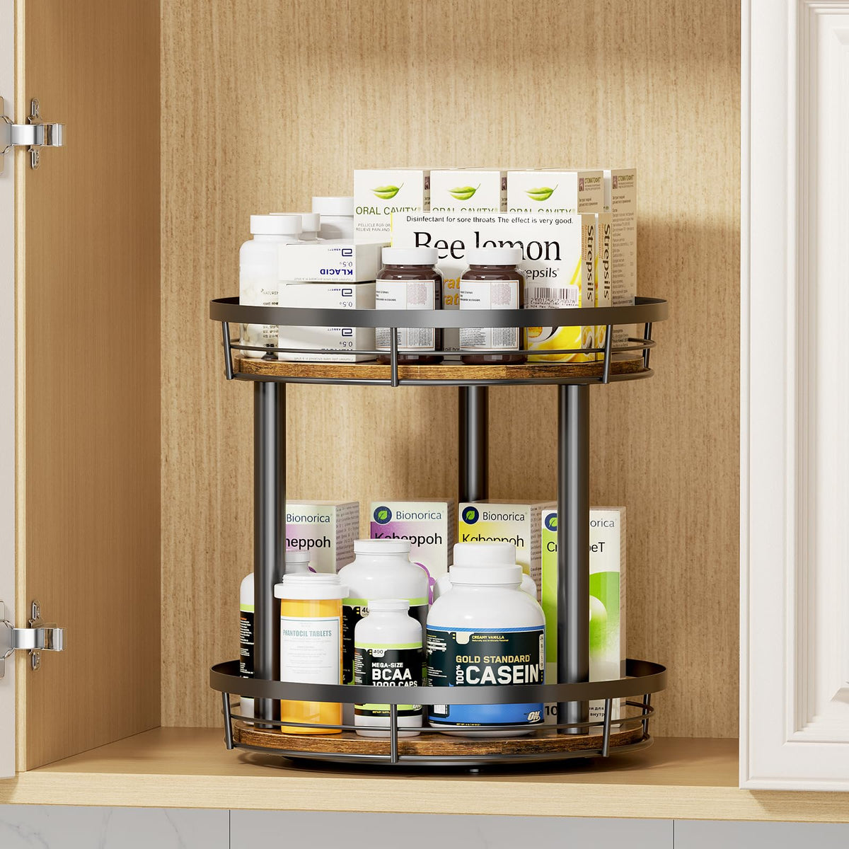 LAMU spice rack on countertop keeps daily essentials handy