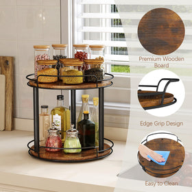LAMU two-tier lazy susan boosts spice storage on a countertop
