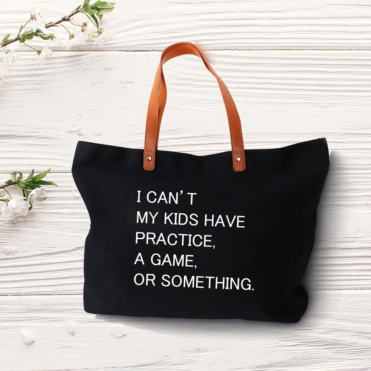 Lamyba tote bag zipper-top keeps belongings secure during games and travel.