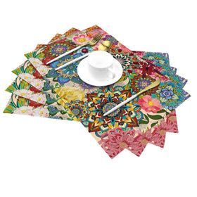 LANAIQO washable placemats close up showing texture and color