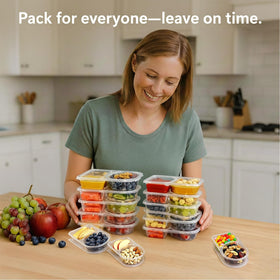 Lanasz microwave and dishwasher-safe containers simplify reheating and cleanup.
