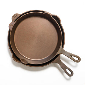 Lancaster skillet's machined surface delivers smooth cooking and easier cleanup.