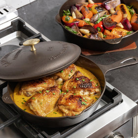Lancaster Made in USA skillet ready for family meals and durability.