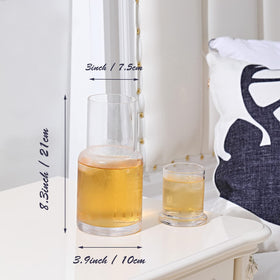 Lancici elegant bedside water carafe decorates a bedroom or bathroom