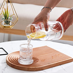 Lancici thickened lead-free glass carafe adds durability beside your bed