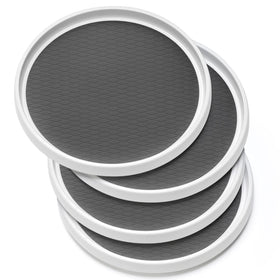 LANDNEOO vanity turntable keeps cosmetics organized and accessible.