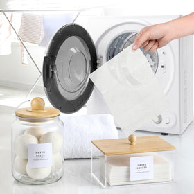 LANDNEOO acrylic storage box showcases contents while protecting from dust.