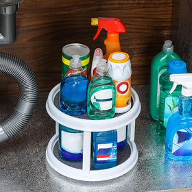 LANDNEOO bathroom cosmetics organizer 2-tier turntable