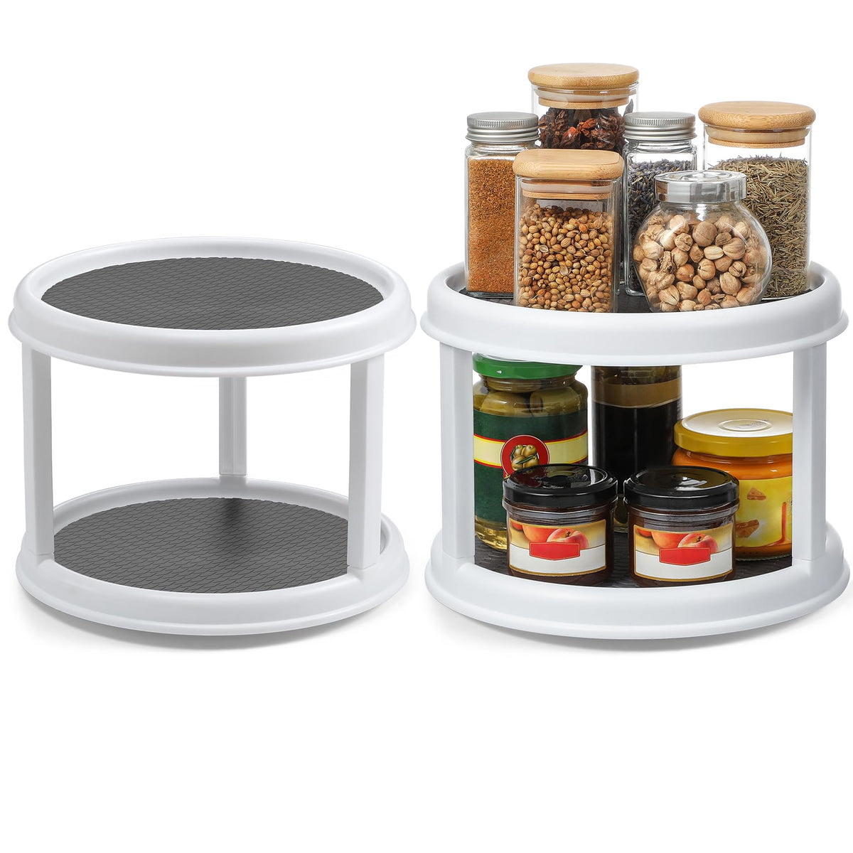 LANDNEOO diamond non-slip surface turntable keeps items steady