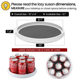 LANDNEOO diamond silicone non-slip surface keeps items in place during rotation.