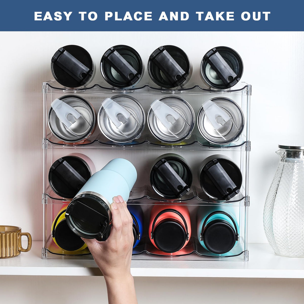 LANDNEOO dimensions 17 by 7.8 by 14.6 inches keeps bottles neatly aligned