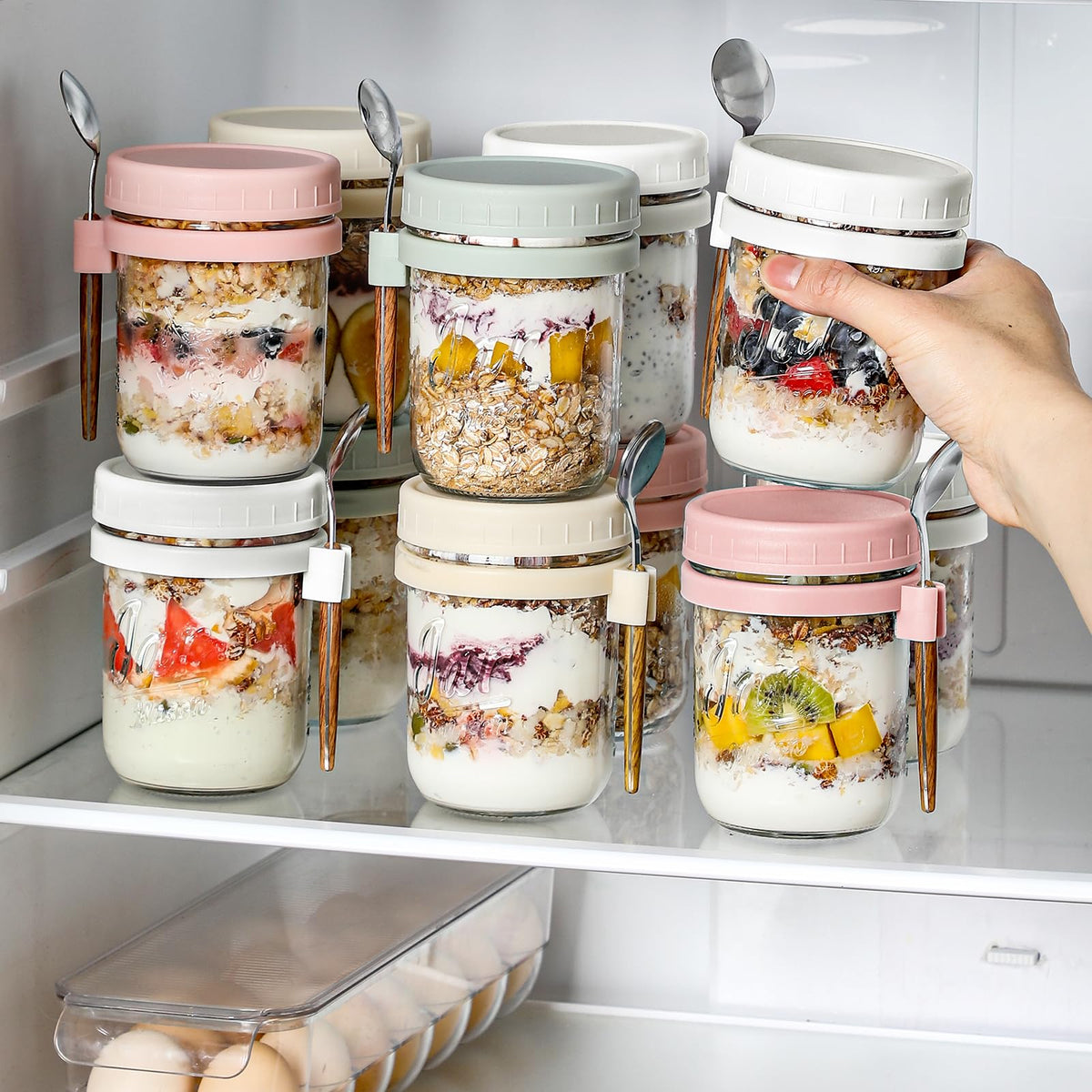 LANDNEOO four-pack with varied lid colors for organization
