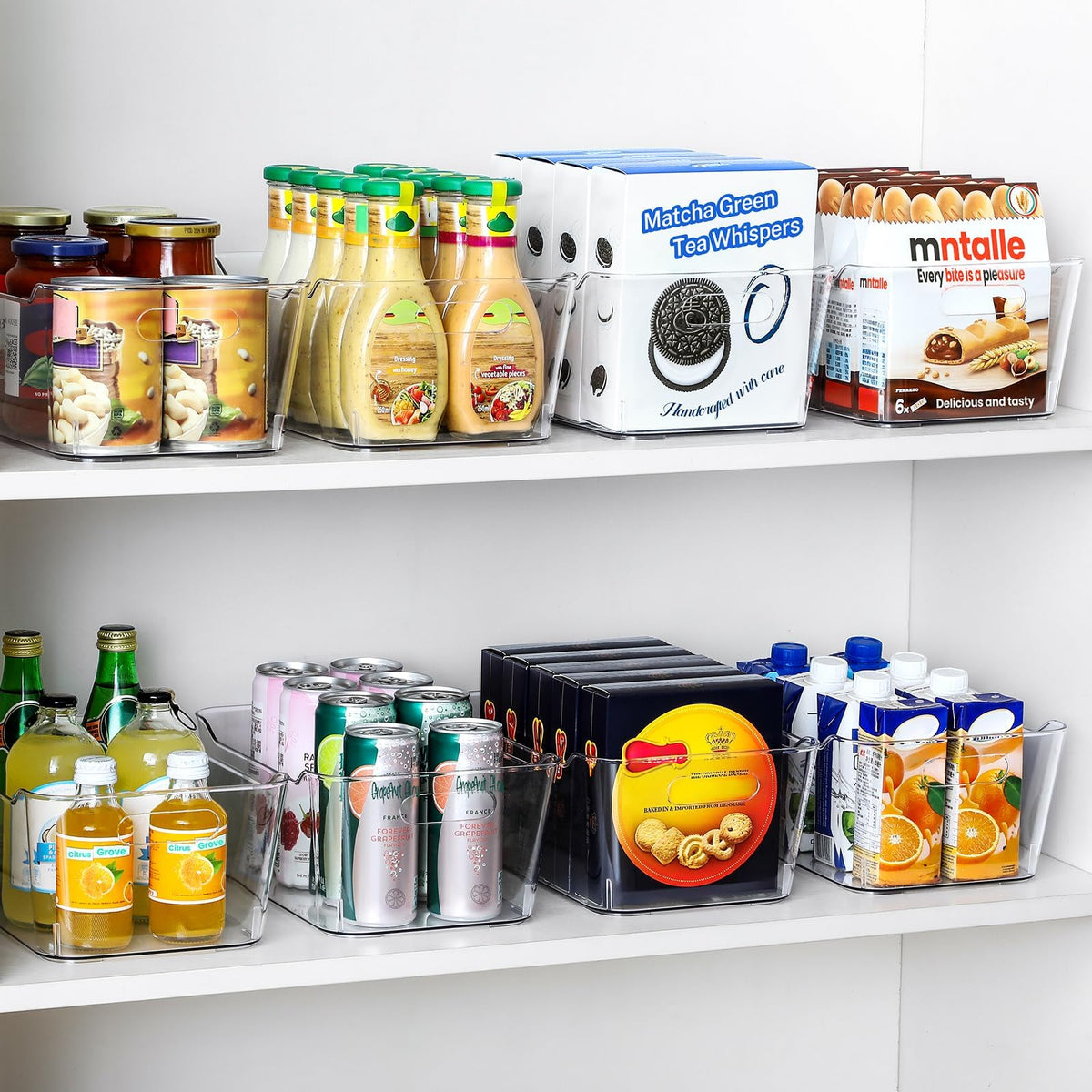 LANDNEOO fridge storage bins keep foods visible and organized.