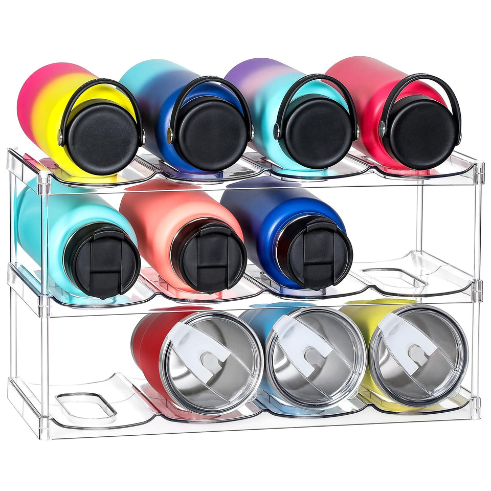 LANDNEOO larger compartment 3-tier with clear shelves for easy bottle access