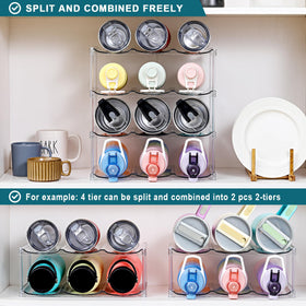 LANDNEOO LARGER COMPARTMENT inside-cabinet view fitting twelve large bottles neatly.