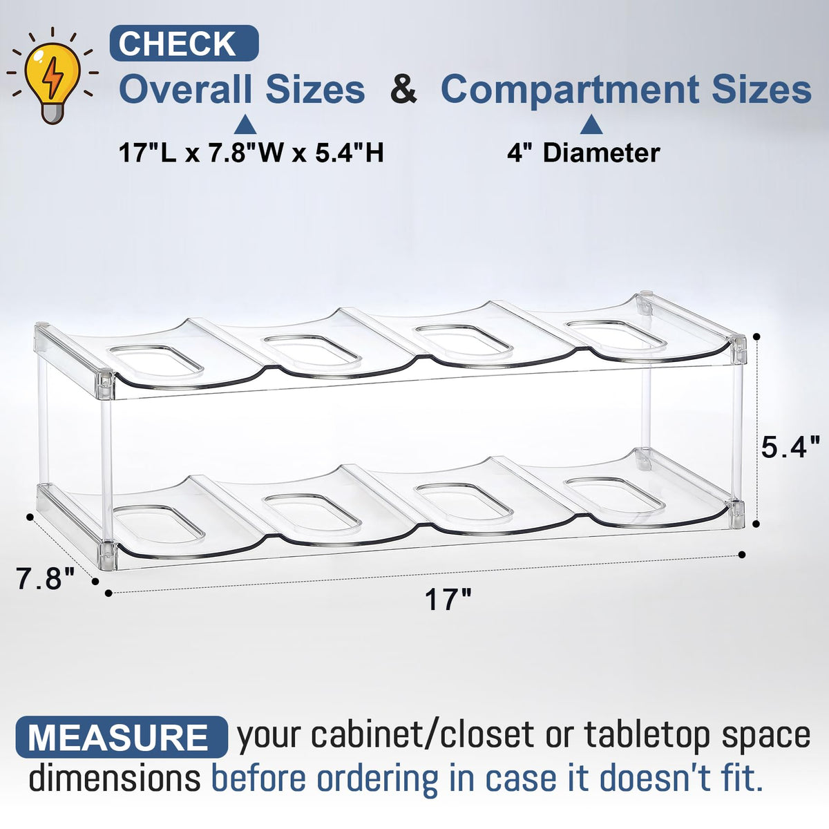 LANDNEOO fits 40oz tumblers, offering stable display on cabinets or countertops