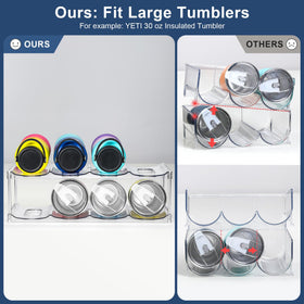 LANDNEOO bottle rack side view highlighting stackable two-tier design for compact storage