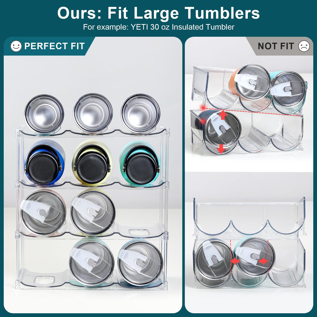 LANDNEOO LARGER COMPARTMENT stacked setup demonstrates expandable tiers for flexible storage.