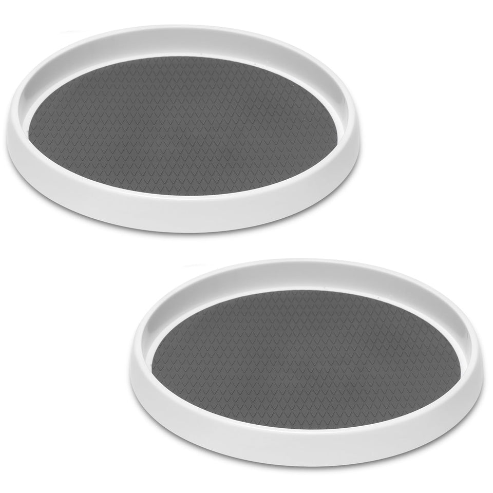 LANDNEOO 10-inch lazy susan on a kitchen countertop for easy access to spices.