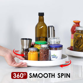 LANDNEOO fridge storage lazy susan makes fruit and veg easy to reach.