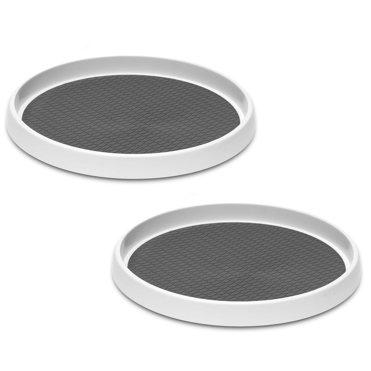 LANDNEOO two-pack set saves space in cabinets and on countertops.